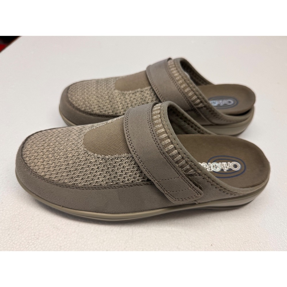 Orthofeet Louise Women Taupe Orthotic Mules Slip On Shoes with Spacers